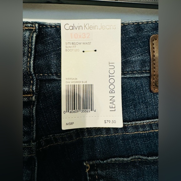 New! Calvin Klein Lean Bootcut Jeans Size 10 - Picture 4 of 8